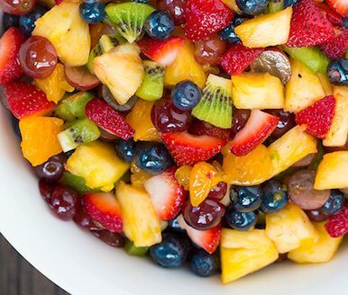 honey lime rainbow food allergy friendly fruit salad