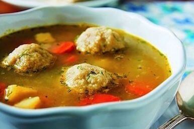 vegan gluten free matzo ball soup